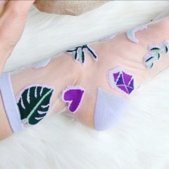 Cosmic flora sheer socks - Picture 3 of 4